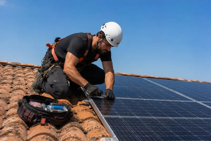 Maintenance et monitoring de panneaux solaires à Huos