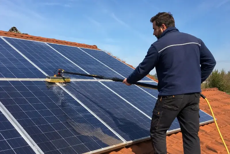 Nettoyage et entretien de panneaux solaires à Huos